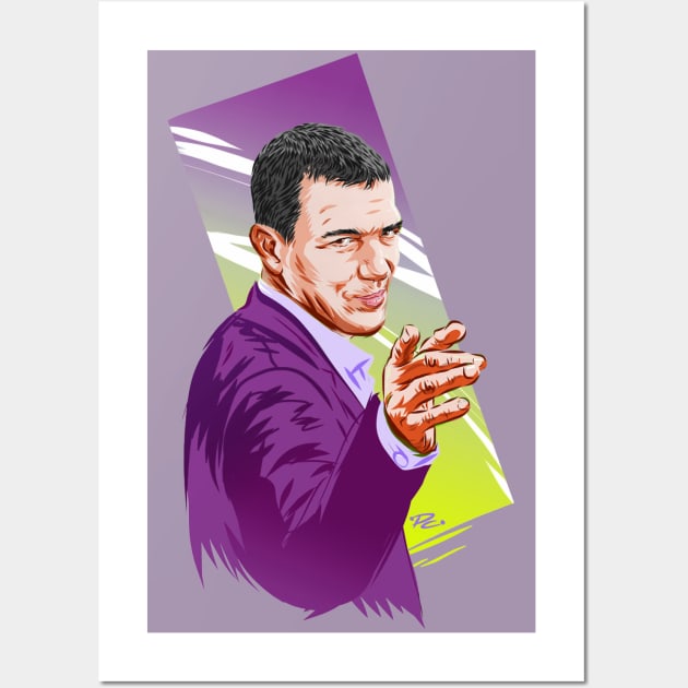 Antonio Banderas - An illustration by Paul Cemmick Wall Art by PLAYDIGITAL2020